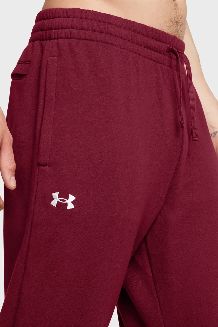 Мужские бордовые спортивные брюки UA Rival Fleece Joggers 4