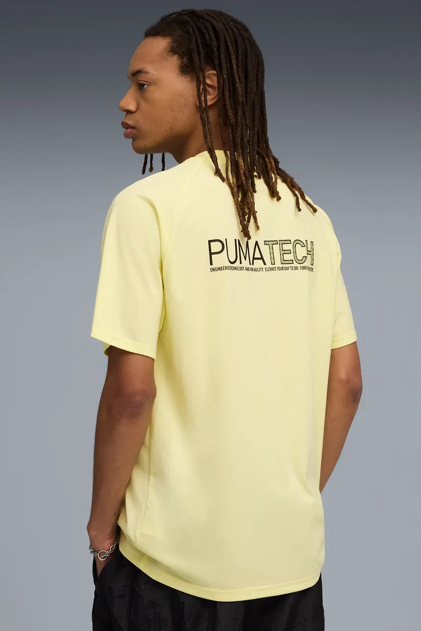 Чоловіча жовта футболка PUMATECH Graphic Relaxed Tee Men 3