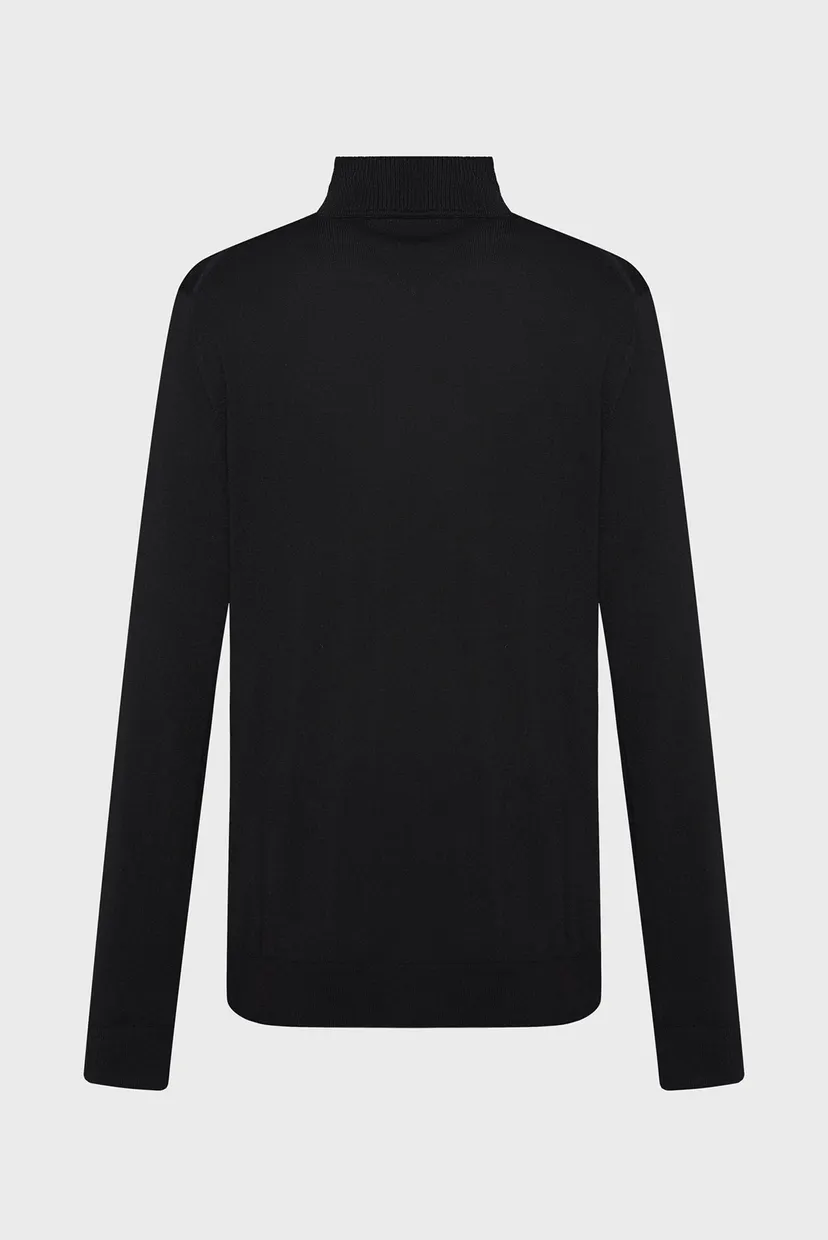 Чоловіча чорна вовняна кофта DC FINE GAUGE MERINO ZIP MOCK 6