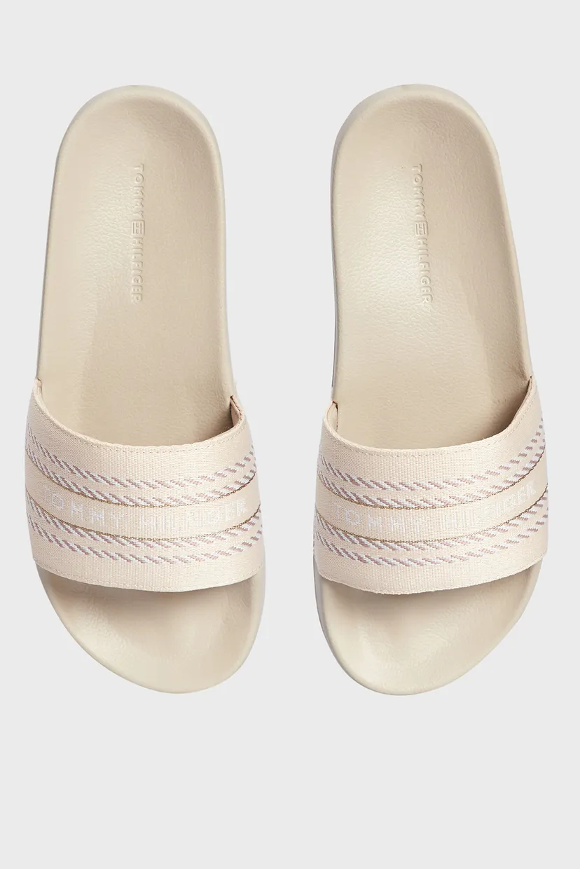 Жіночі бежеві слайдери TOMMY WEBBING SLIDE 4