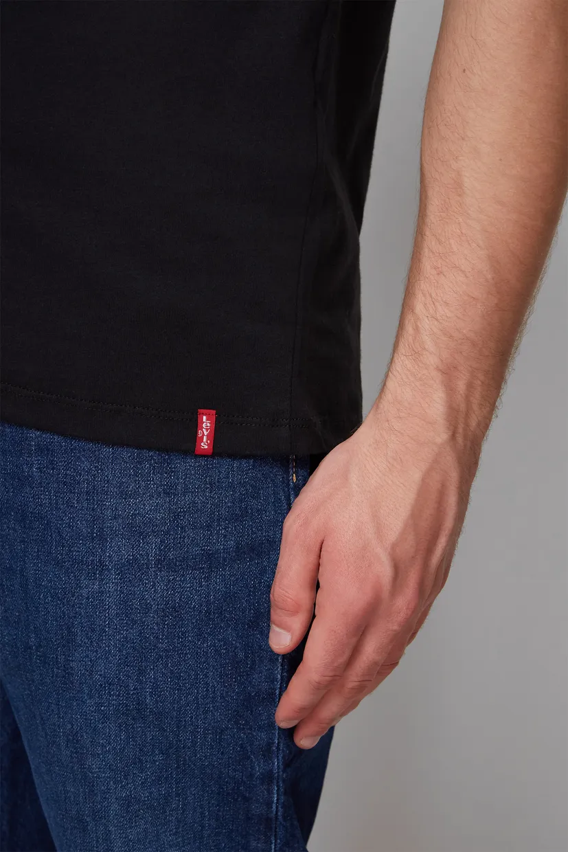 Чоловіча чорна футболка (2 шт) Slim Fit 4