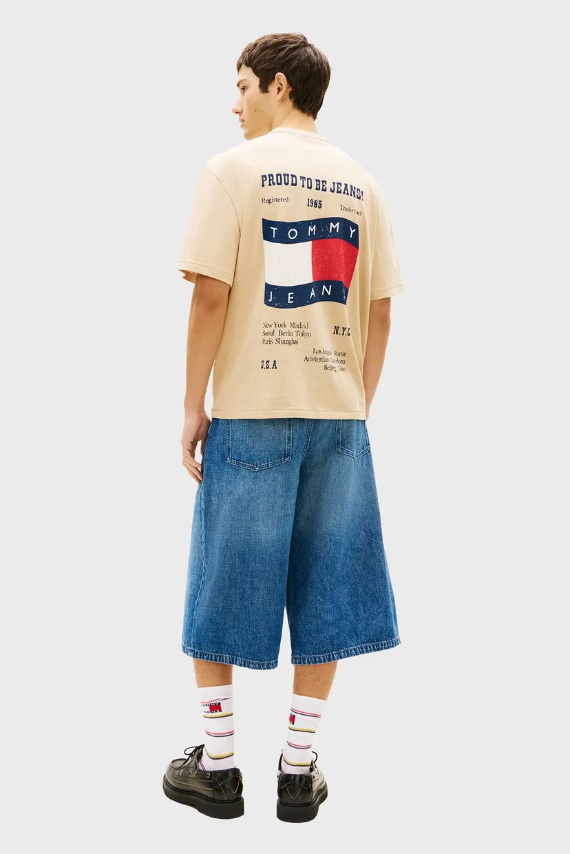 Чоловіча бежева футболка TJM 90S WAVING FLAG SS TEE 3