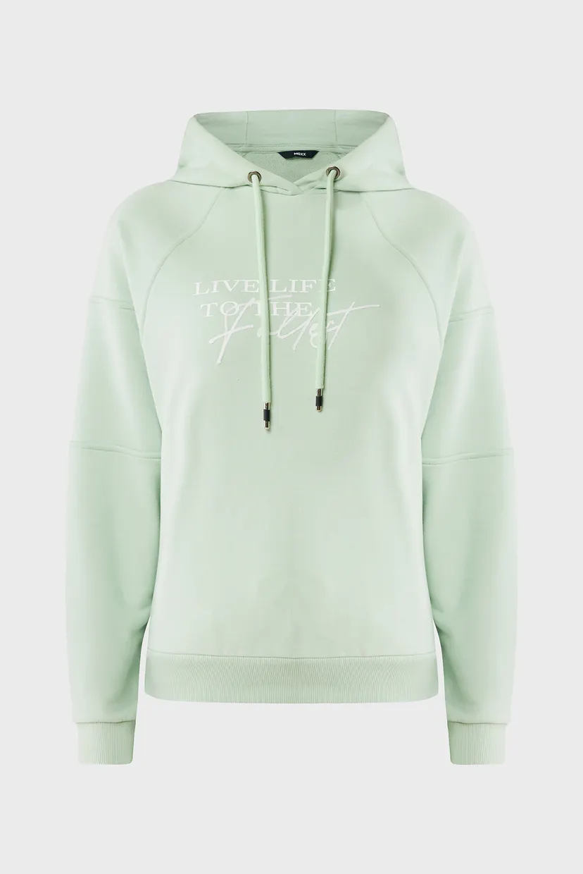 Женское мятное худи Relaxed fit hoodie 5