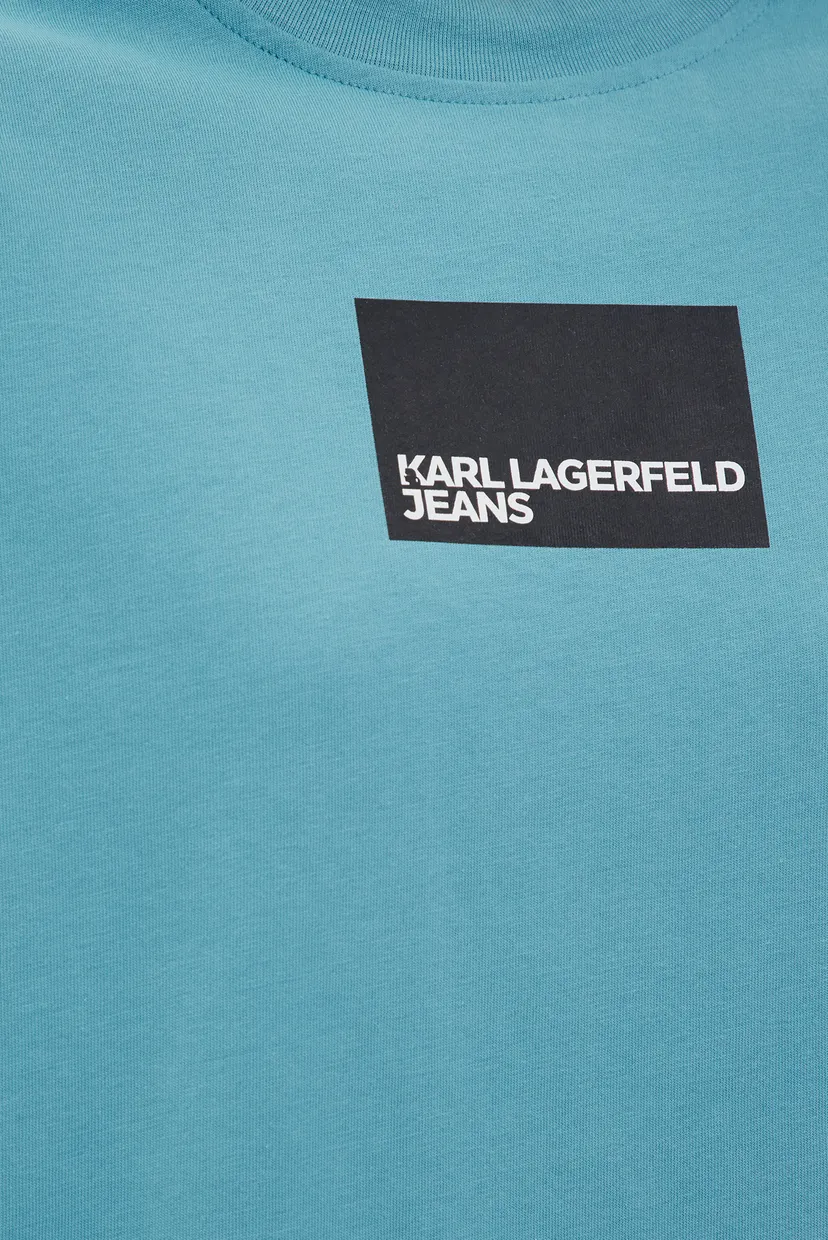 Женская бирюзовая футболка KLJ REGULAR SSLV LOGO TEE 3