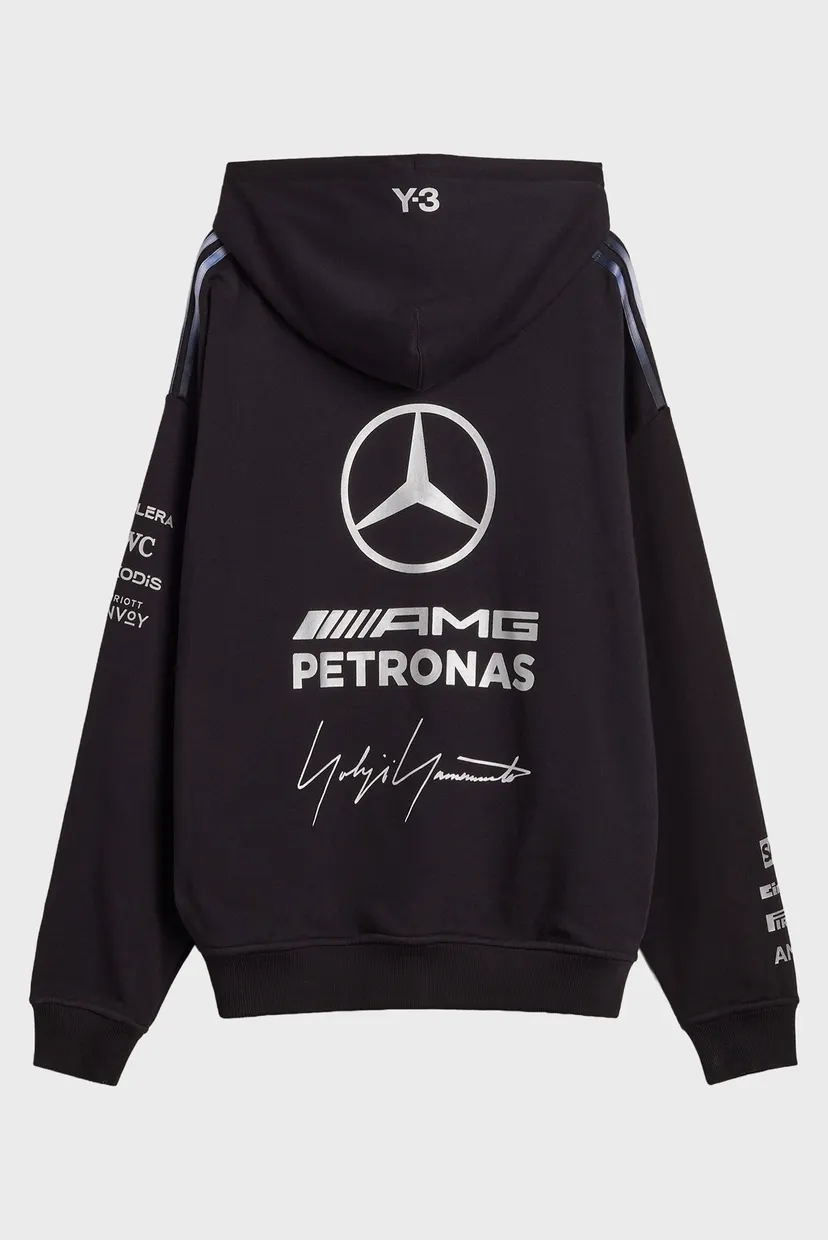 Чорне худі Y-3 MERCEDES TEAM (унісекс) 7
