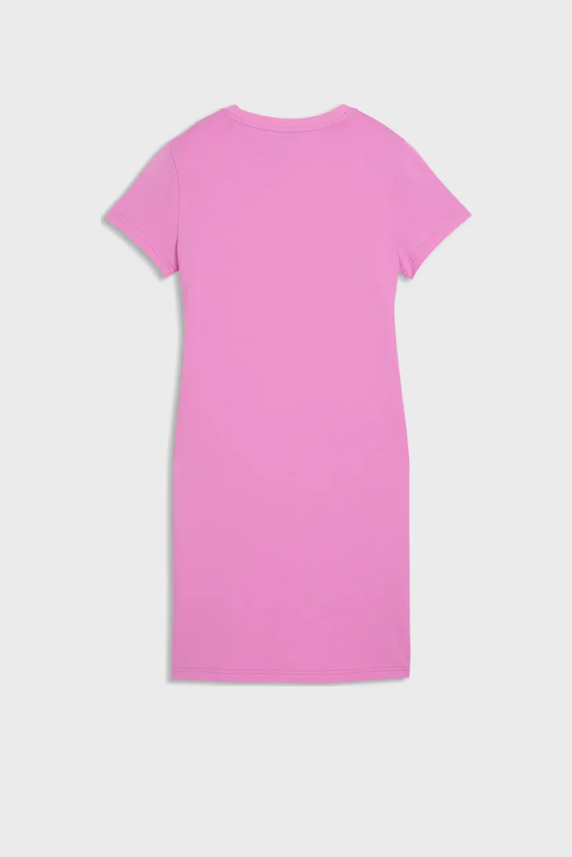 Женское розовое платье ESS Small No. 1 Logo Slim Dress Women 5
