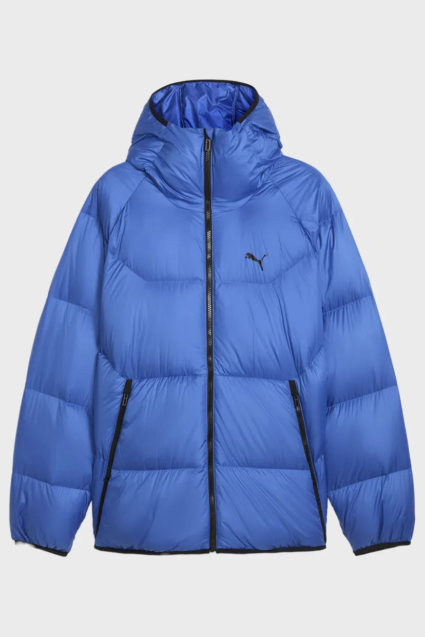 Мужской синий пуховик Hooded Down Puffer Jacket Men 4