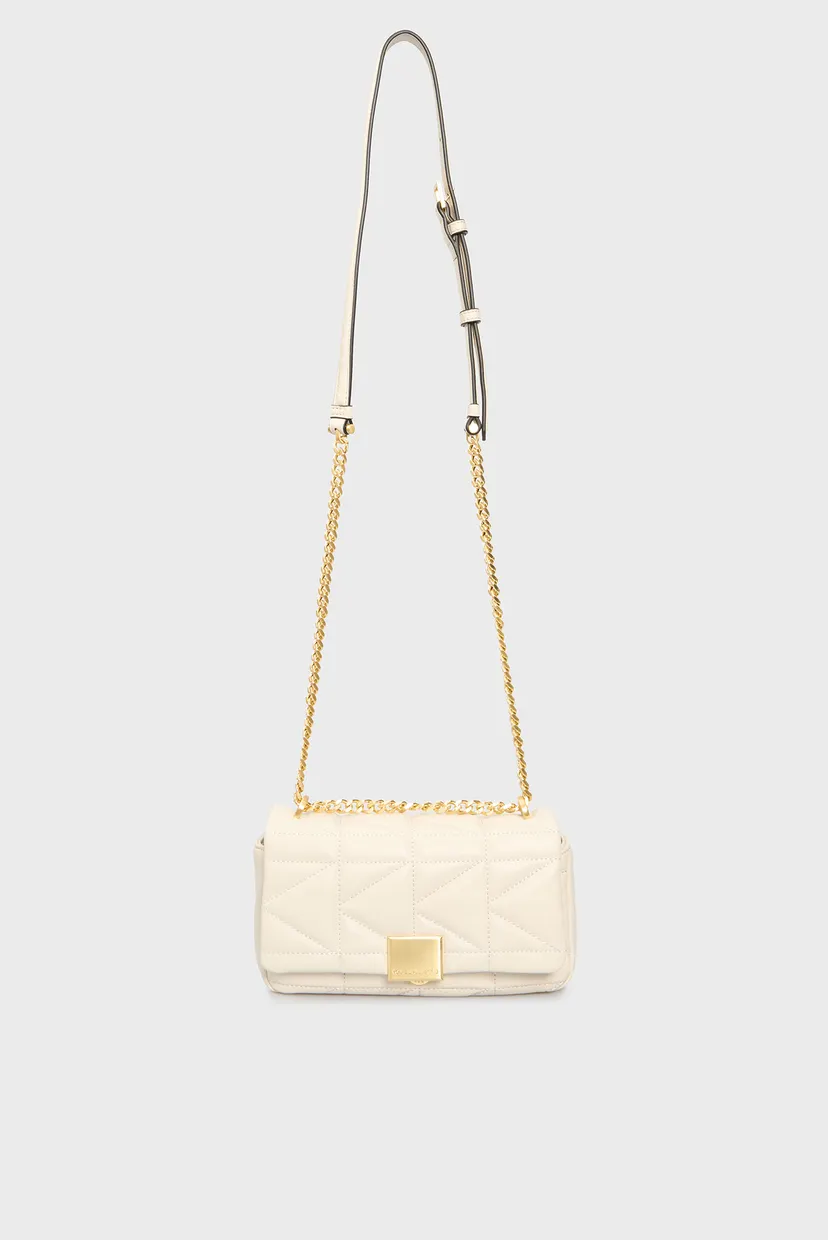 Жіноча біла шкіряна сумка KUILT SM CROSSBODY 6