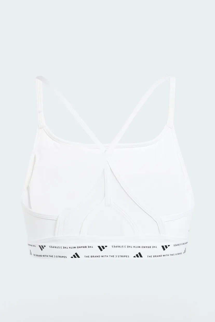 Жіночий білий топ Aeroreact Training Light-Support 3-Stripes 7