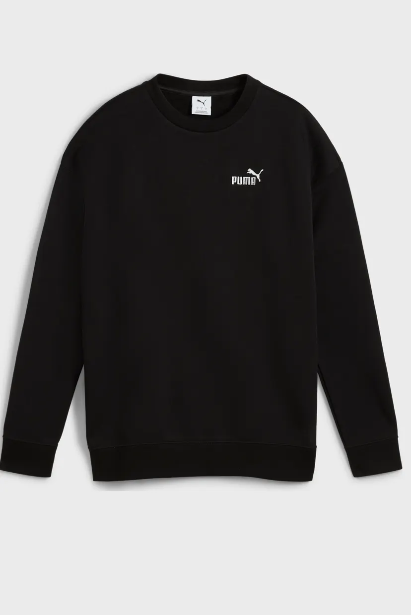Женский черный свитшот ESS Small No. 1 Logo Relaxed Crew Sweater Women 6