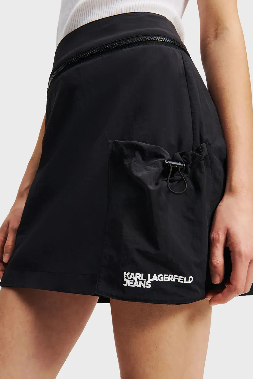 Жіноча чорна спідниця CARGO SKIRT 4
