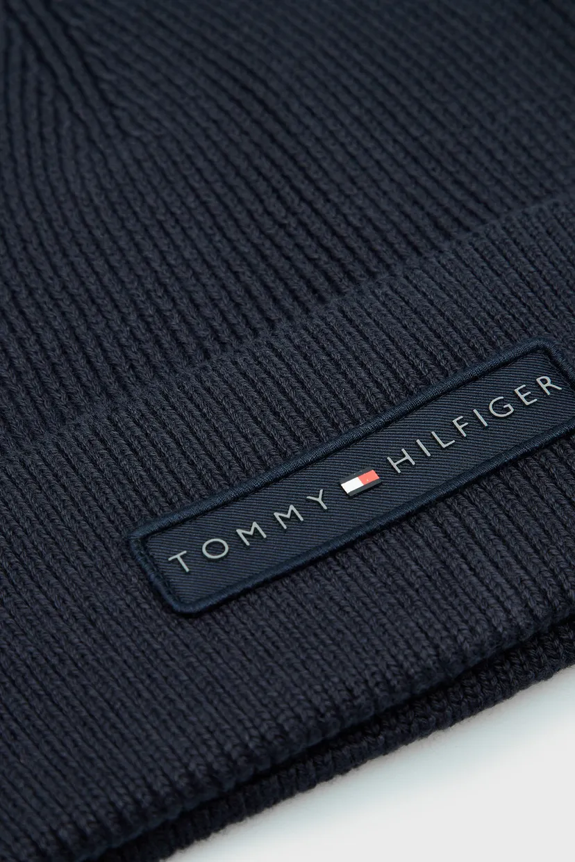 Мужская темно-синяя шапка TH SKYLINE BEANIE 4