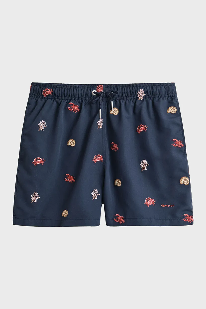 Мужские темно-синие плавательные шорты LOBSTER EMBROIDERY 5