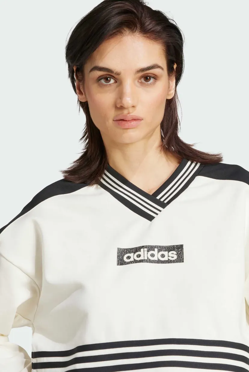 Женский белый свитшот Blocking Crewneck 4