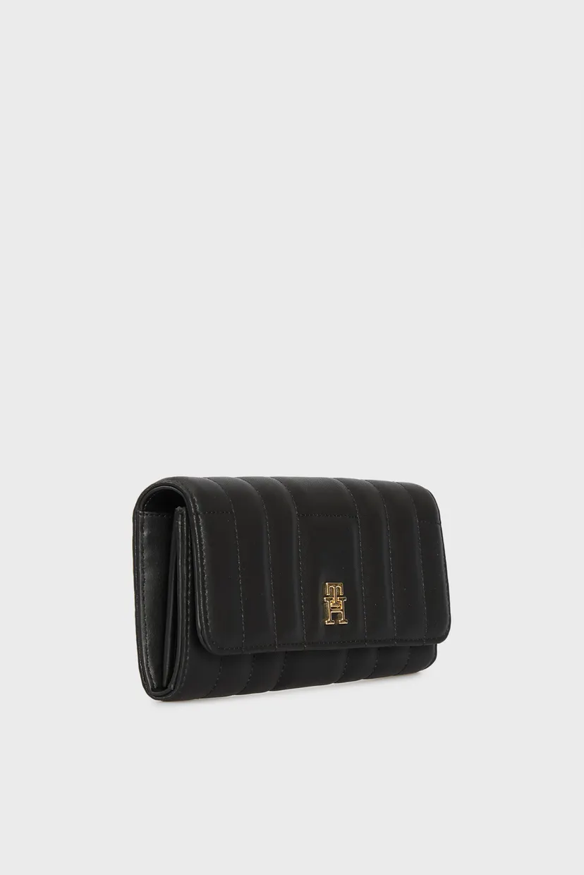 Женский черный кошелек TH FEMININE LRG FLAP 3