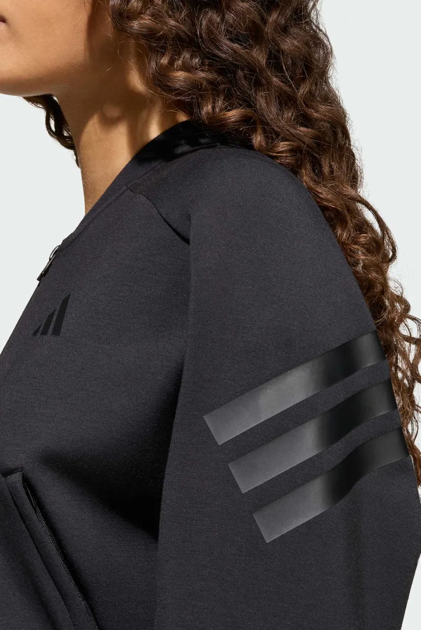 Дитяча чорна спортивна кофта FUTURE ICONS 3 STRIPES FULL ZIP 5