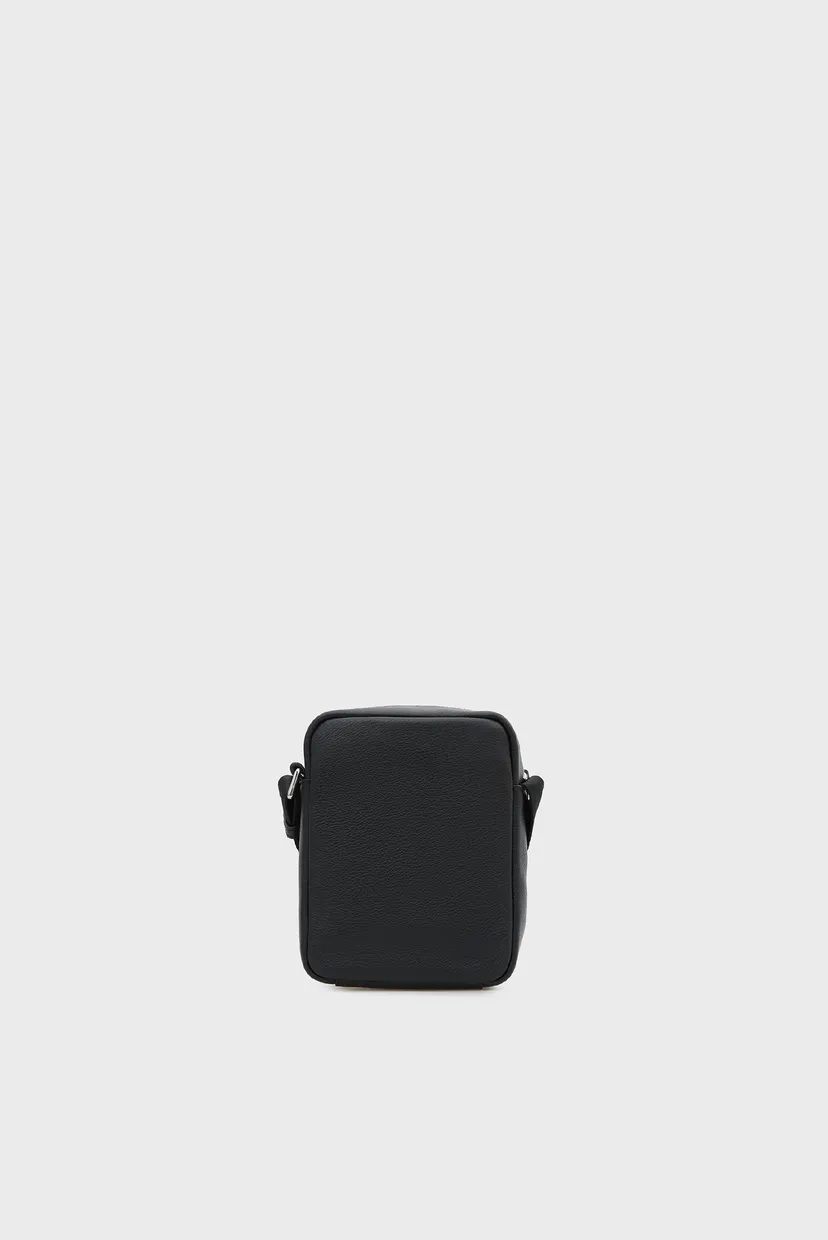 Чоловіча чорна шкіряна сумка BUS LEATHER MINI REPORTER 4
