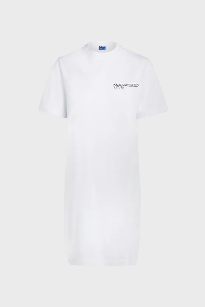 Женское белое платье logo tee 5