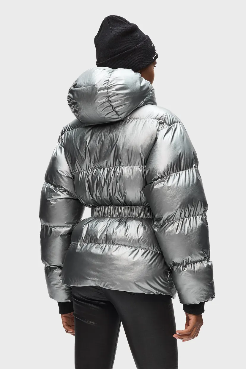Жіноча срібляста куртка metallic 3