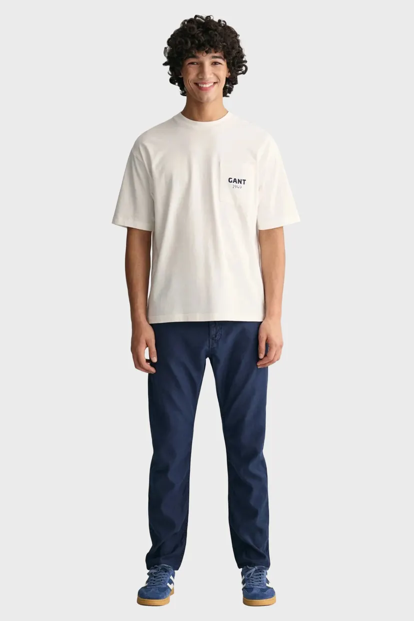 Чоловічі сині лляні брюки LINEN JEANS 4