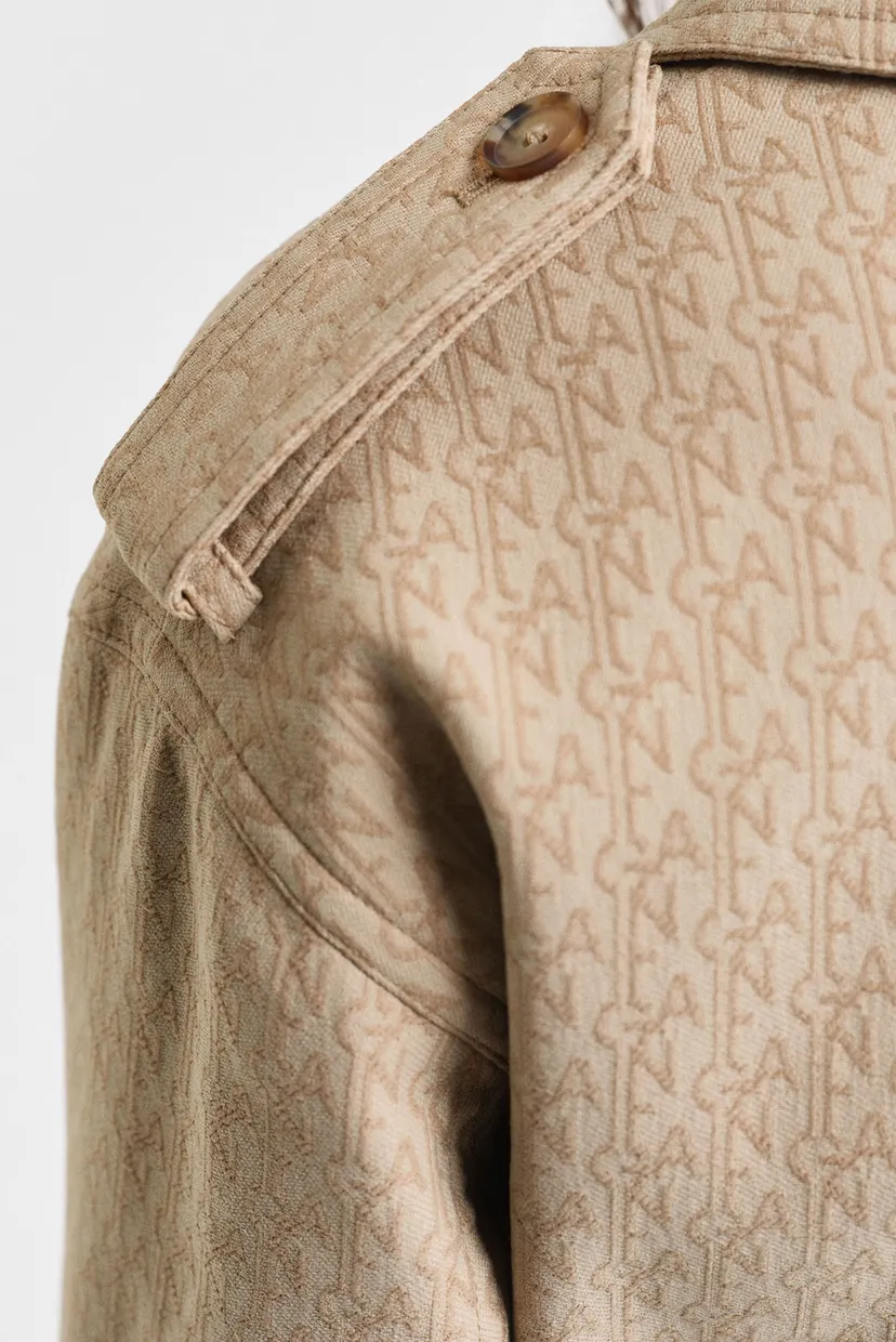 Жіночий бежевий тренч з візерунком MONOGRAM JACQUARD TRENCH COAT 5