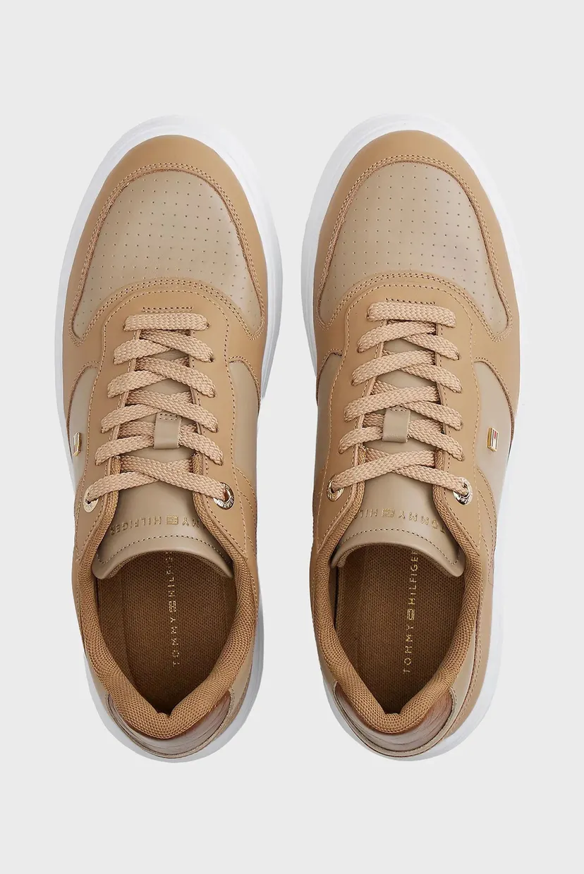 Женские бежевые кожаные сникерсы TH SPORTY CUPSOLE LEATHER 4
