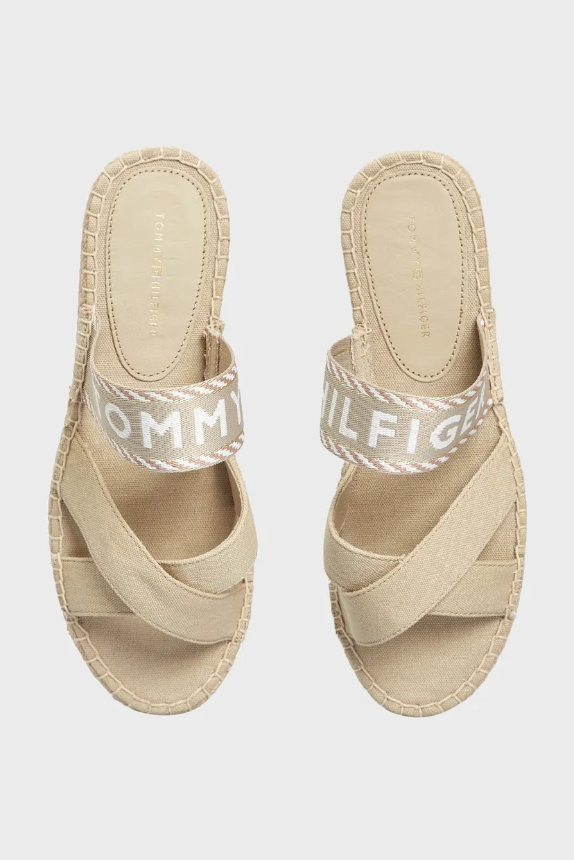 Женские бежевые слайдеры SEASONAL WEBBING SANDAL 4