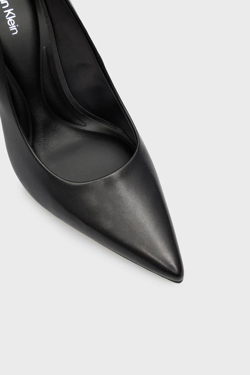 Женские черные кожаные лодочки STILETTO 4