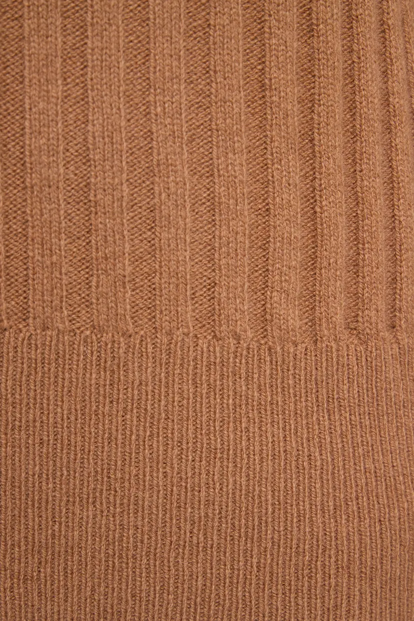 Жіночий коричневий вовняний гольф RIBBED TURTLENECK 3