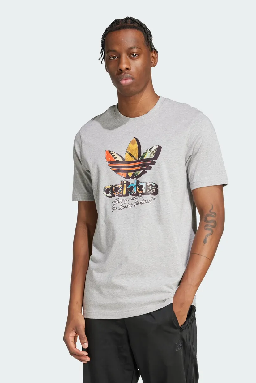 Чоловіча сіра футболка adidas Originals adidas JP4495 — MD-Fashion