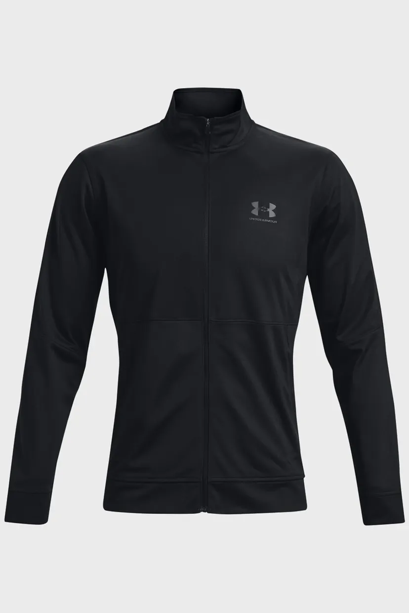 Мужская черная кофта UA PIQUE TRACK JACKET 5