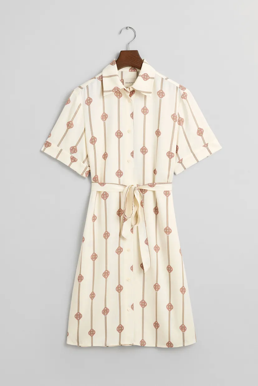 Жіноча біла сукня з візерунком SLIM PRINTED SS 7