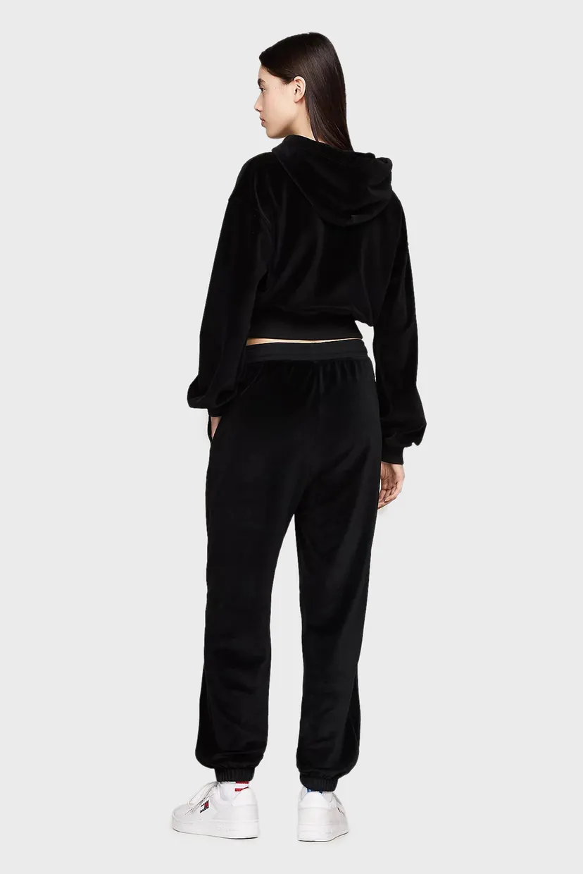 Женские черные велюровые спортивные брюки TJW VELOUR 3