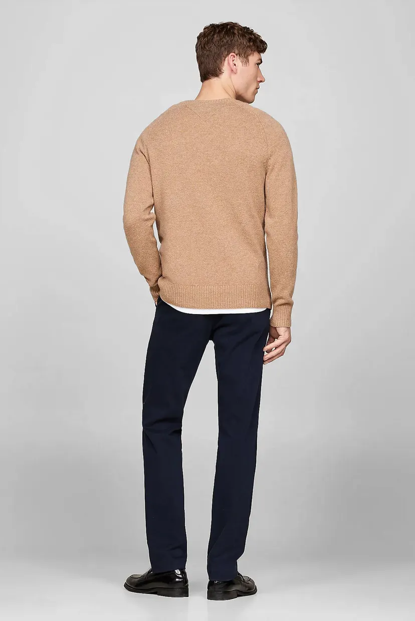 Чоловічий бежевий вовняний джемпер LAMBSWOOL CREW NECK 3