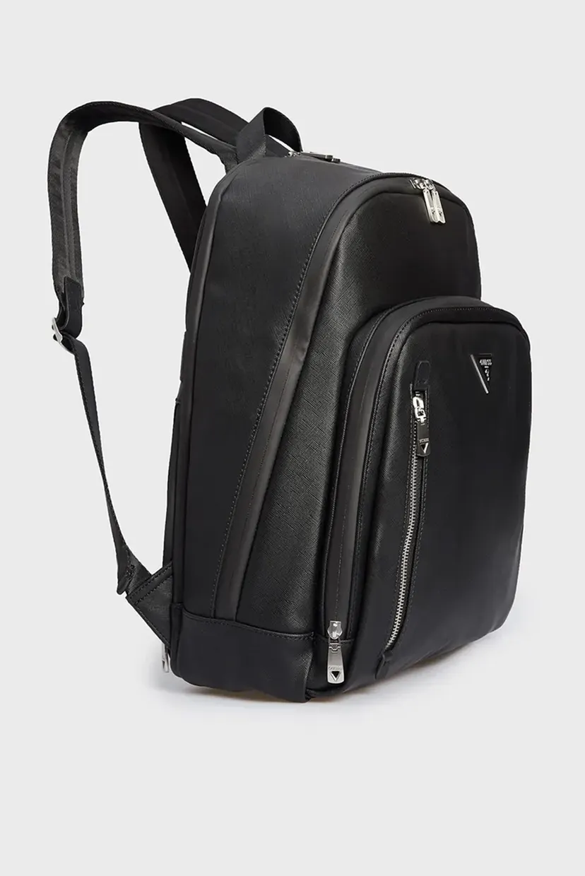 Мужской черный рюкзак CERTOSA SFNO VRTCL ZIP 3