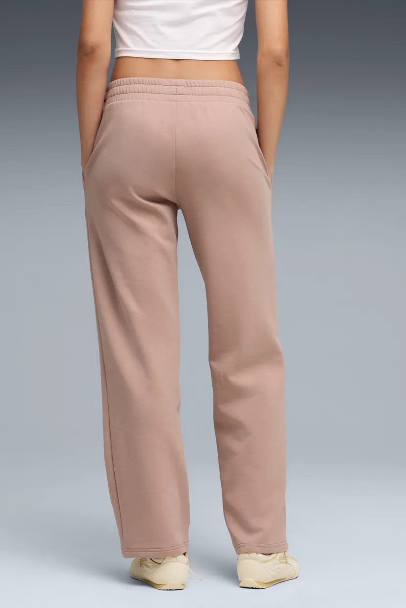 Женские пудровые спортивные брюки Essentials Elevated Straight-Leg Pants Women 3