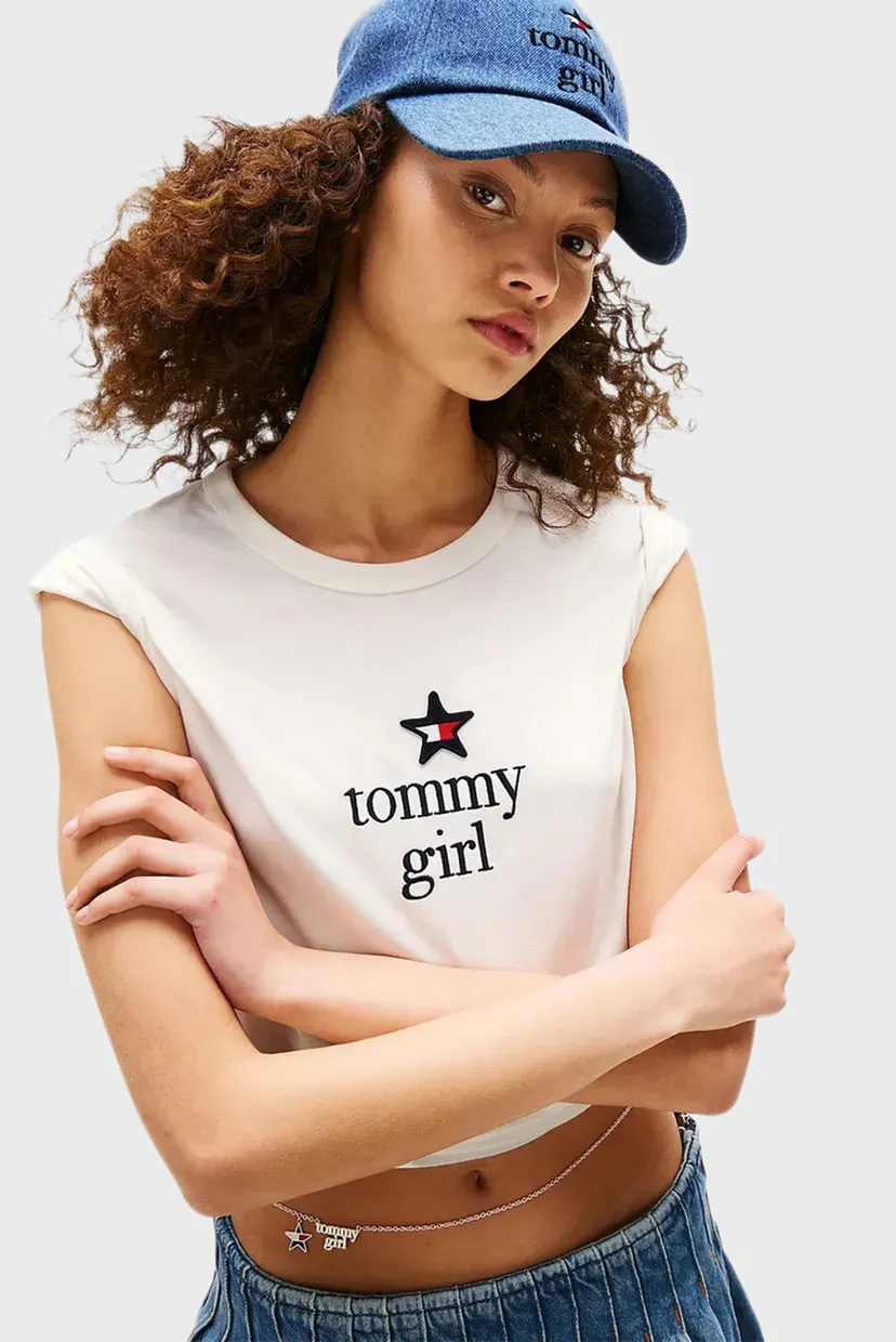 Женская белая футболка TOMMY GIRL 4