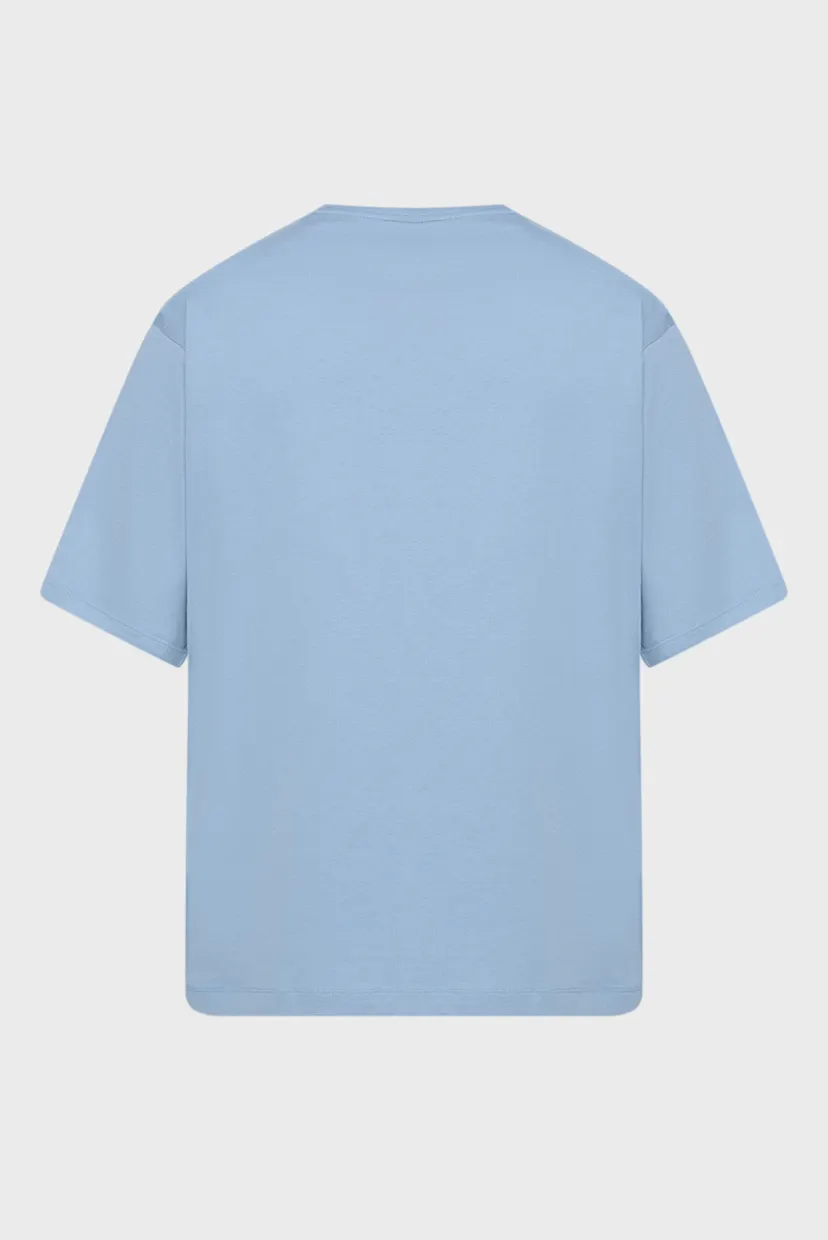 Мужская голубая футболка MK APPLIQUE TEE 5
