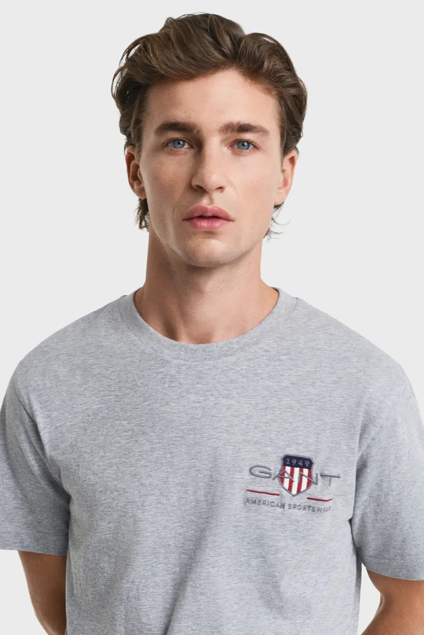 Чоловіча сіра футболка REG ARCHIVE SHIELD EMB SS T-SHIRT 4