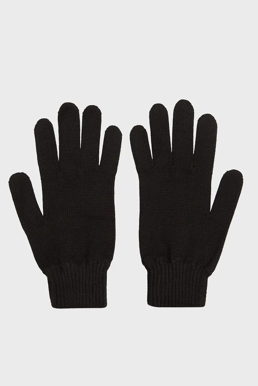 Женские черные перчатки TJW ELONGATED FLAG GLOVES 3