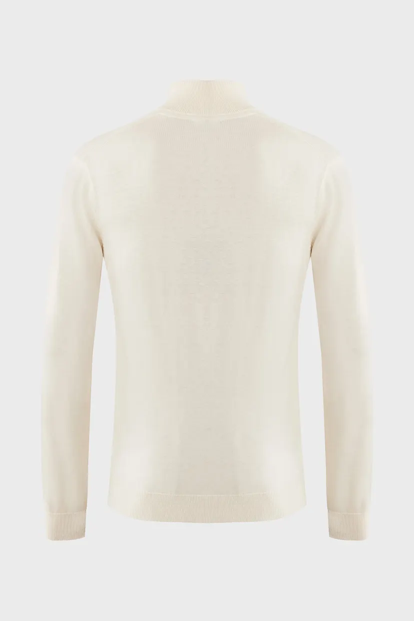 Мужская бежевая кофта MATEO Premium knit sweater half zip 6