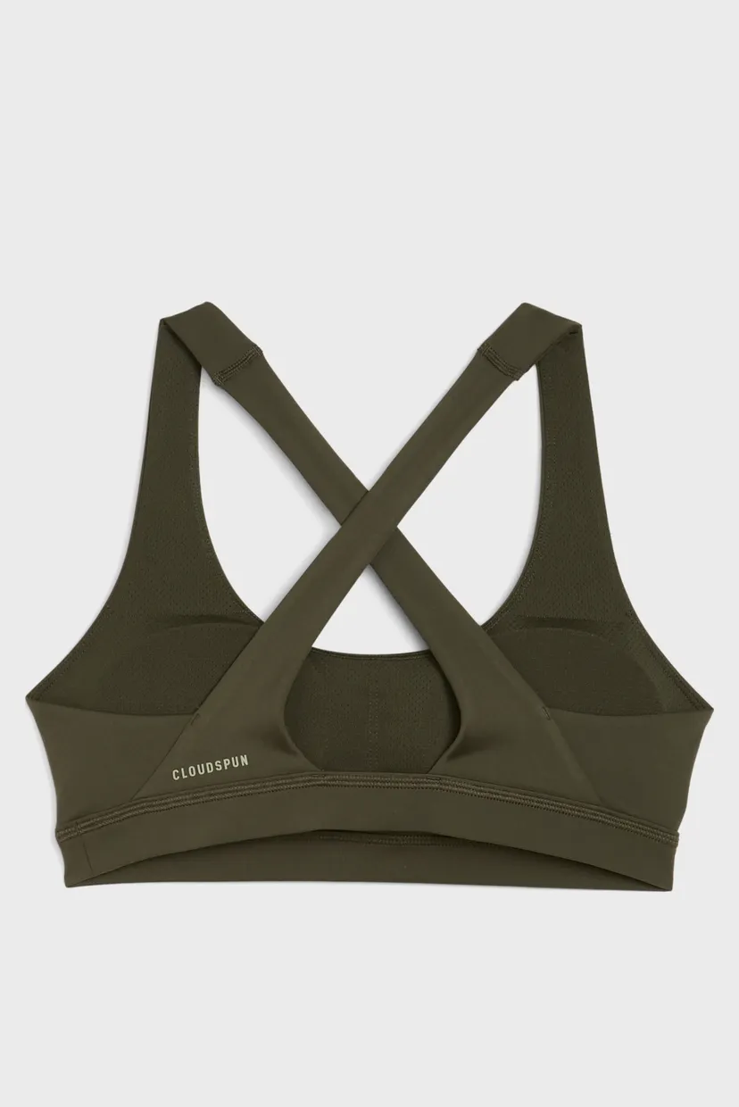 Женский оливковый топ CLOUDSPUN Training Bra Women 5