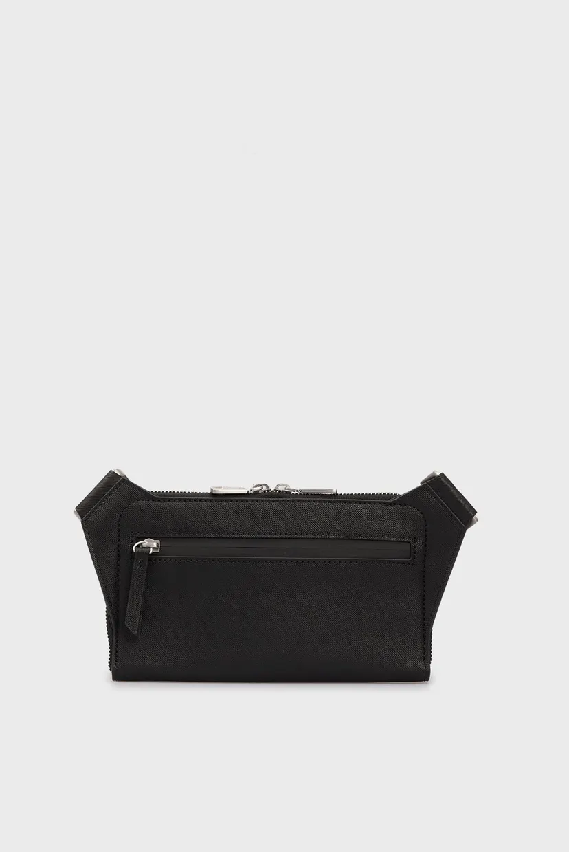 Чоловіча чорна поясна сумка SIENA FLAT BUMBAG ZIP AROUND 4