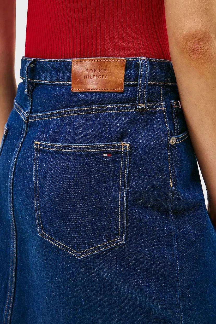 Женская синяя джинсовая юбка DNM KNEE STRAIGHT RW ACE 4