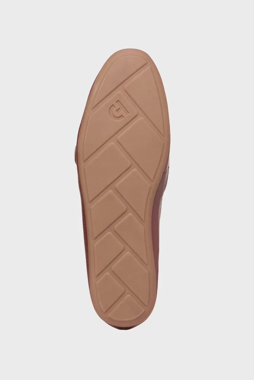 Женские коричневые кожаные лоферы Grand Ambition Alette Buckle Loafer 6