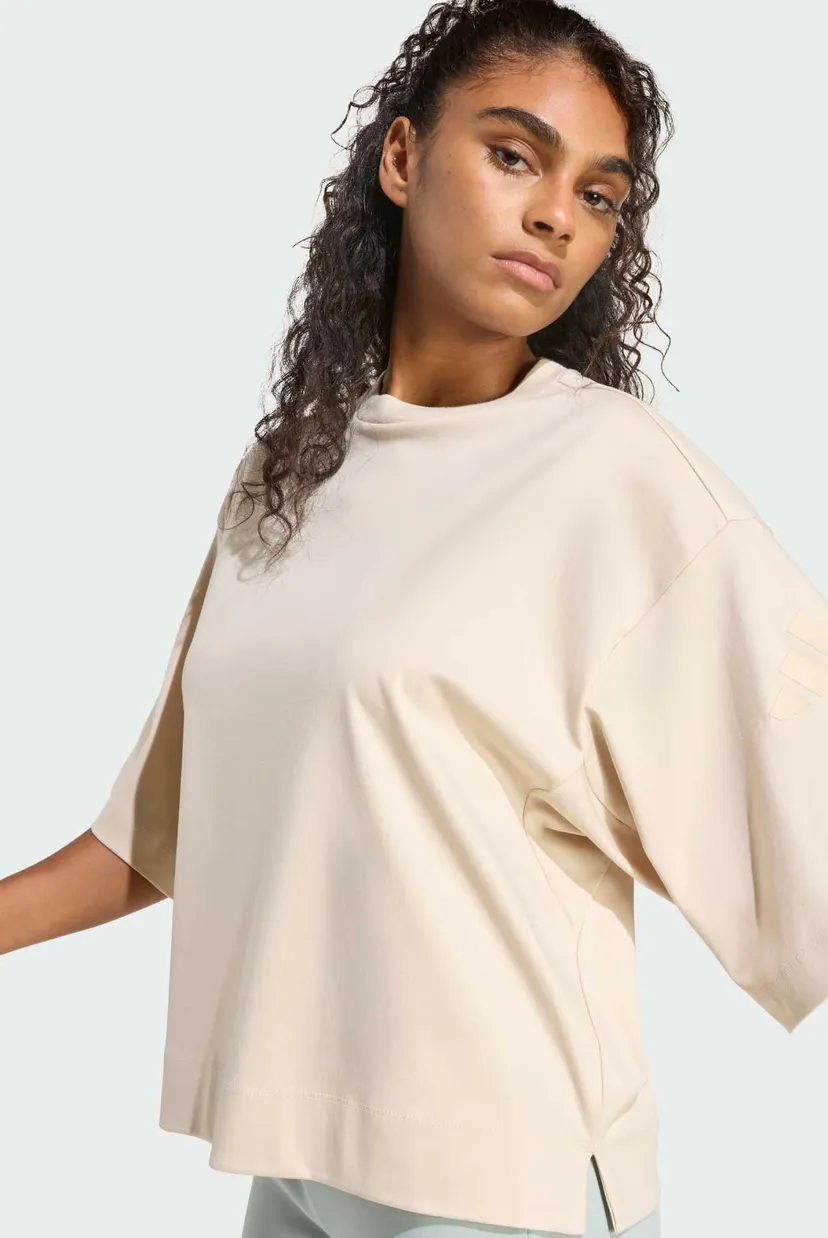 Жіноча бежева футболка ALL SZN Soft Lux Loose 4