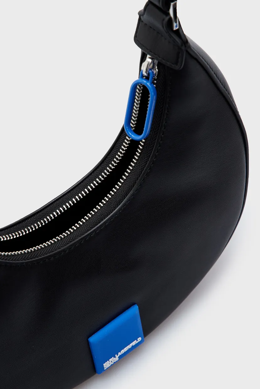 Жіноча чорна сумка TECH LEATHER SM HALFMOON SHB 5