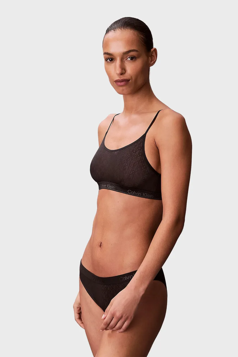 Женский черный бюстгальтер с узором UNLINED BRALETTE 3