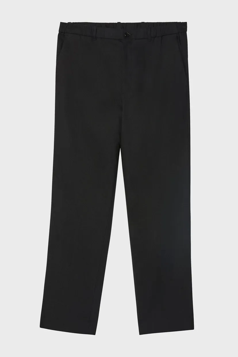 Мужские черные льняные чиносы TAPERED 5