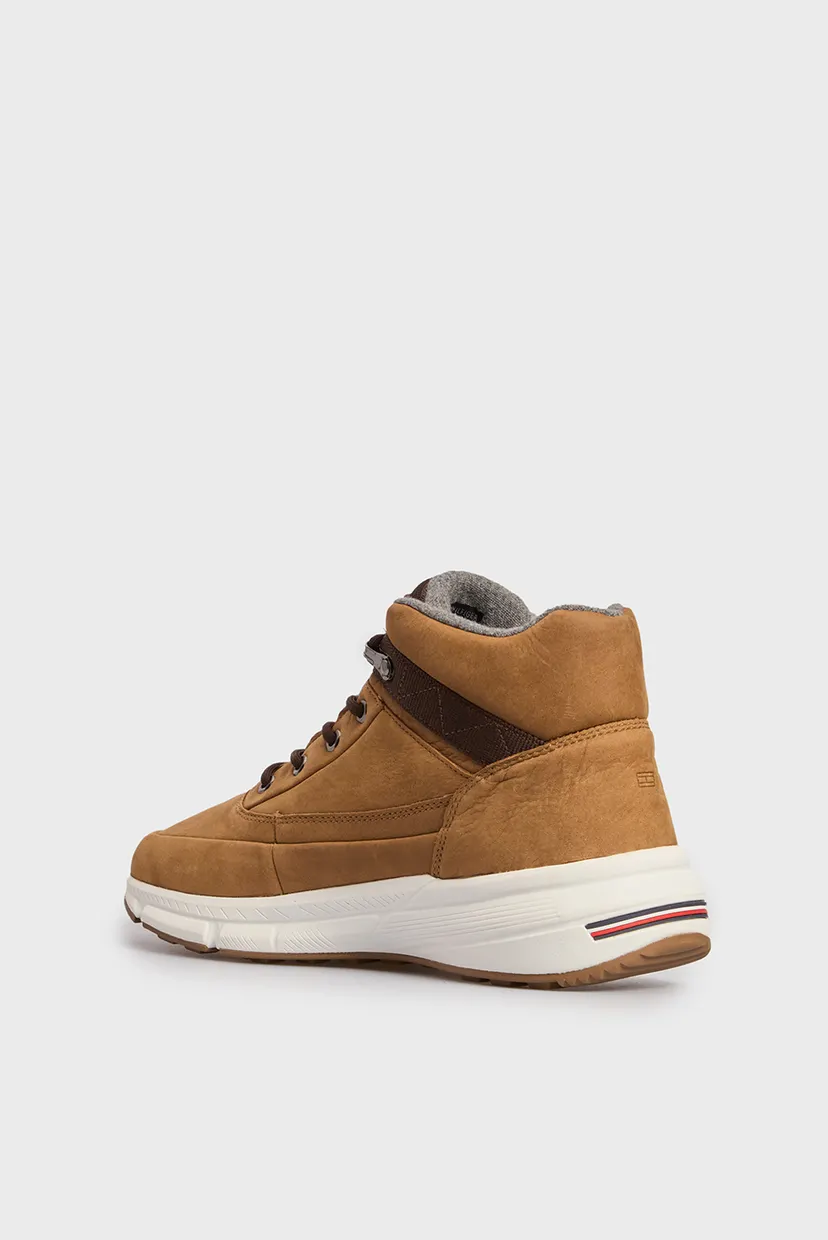 Мужские коричневые нубуковые хайтопы HILFIGER WARM NUBUCK HYBRID B 5